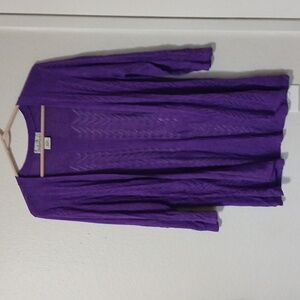 Vibrant Purple Knit Cardigan